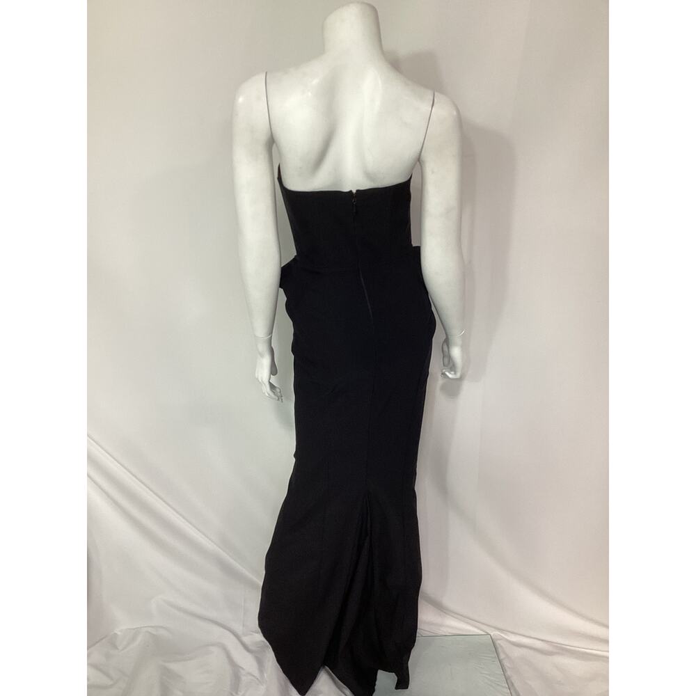 Michael Costello Black Strapless Gown - Picture 3 of 4